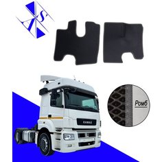 Автомобильные коврики EVA/ЕВА/ЭВА для КАМАЗ 5490 Нео/KAMAZ 5490 Neo 2013-н. в черный темно серый Avtoso