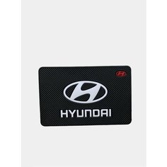 Коврик на панель автомобиля противоскользящий с логотипом HYUNDAI Нет бренда