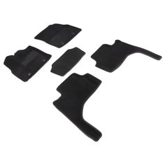 Ворсовые коврики с бортиком Toyota Land Cruiser 300 / Lexus LX500d, LX600 2021- черные / Тойота Ленд Крузер 300 и Лексус ЛХ 500д, 600 с 2021 года Sei Ntex