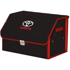 Органайзер-саквояж "Союз Премиум" в багажник Toyota (Тойота), размер L. Цвет: черный с красной прострочкой Ромб. A&P Групп
