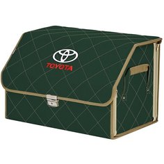 Органайзер-саквояж "Союз Премиум" в багажник Toyota (Тойота), размер L. Цвет: зеленый с бежевой прострочкой Ромб. A&P Групп