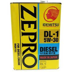 Минеральное моторное масло IDEMITSU Zepro Diesel DL-1 5W-30, 4 л, 1 шт.