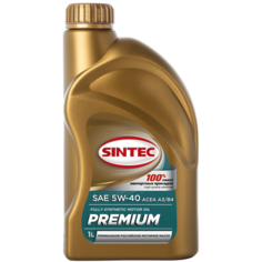 Синтетическое моторное масло SINTEC Premium SAE 5W-40 ACEA A3/B4, 1 л, 1 шт.