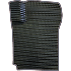 Коврик ЕВА водительский для Suzuki Grand Vitara 3 (2005-2015) 5 дверей / Сузуки Гранд Витара 3 / Черные соты / Темно-серый кант Evaformat