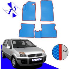 Автомобильные коврики EVA/ЕВА/ЭВА для Ford Fusion 2002-2012 василек красный Avtoso