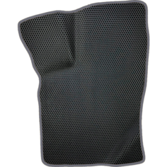 Коврик ЕВА (EVA, ЭВА) для Lada Granta (2011-н. в.) водительский / Лада Гранта / Черные соты / Темно-серый кант Evaformat