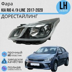Фара левая Kia Rio 4 Киа Рио(2017-2020)/ X-LINE (2017-2021) с электро корректором Jorden