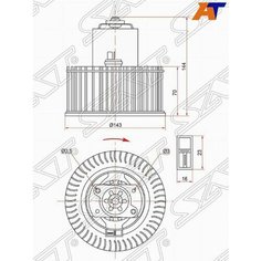 Мотор печки для Ниссан Альмера Н16 2002-2006 год выпуска (Nissan Almera N16) SAT ST-27226-8M200
