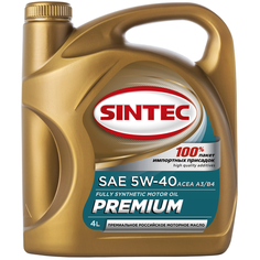 Синтетическое моторное масло SINTEC Premium SAE 5W-40 ACEA A3/B4, 4 л, 1 шт.
