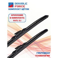 Щетки стеклоочистителя Double Force для Nissan Terrano III (D10) 2016- (комплект 600/450 мм. vatl)