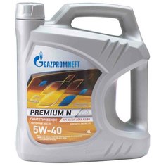 Синтетическое моторное масло Газпромнефть Premium N 5W-40, 4 л, 1 шт.