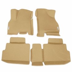 Автомобильные коврики ЭВА (EVA) для Chery Tiggo 7 Pro Max / Черри Тигго 7 Про Макс с 3D бортами 2022 - н. в. + 2 логотипа АвтоЕва.рф