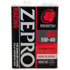 Полусинтетическое моторное масло IDEMITSU Zepro Racing 5W-40, 4 л, 1 шт.