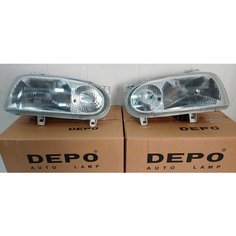 Фары фольксваген гольф 3 VW GOLF 3 с 1991 по 1998 под корректор DEPO 2 лампы