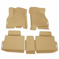 Автомобильные коврики ЭВА (EVA) для Chery Tiggo 7 Pro Max / Черри Тигго 7 Про Макс с 3D бортами 2022 - н. в. + 4 логотипа АвтоЕва.рф