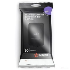 Салфетки влажные для стекол, фар и зеркал PRO (30 шт.) Airline
