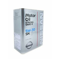 Синтетическое моторное масло Nissan SN Strong Save X 5W-30, 4 л, 1 шт.