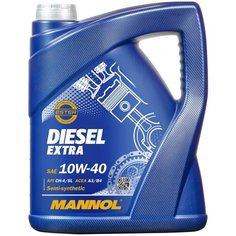 Полусинтетическое моторное масло Mannol Diesel Extra 10W-40, 5 л, 1 шт.