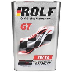 Синтетическое моторное масло ROLF GT 5W-30 SN/CF, 4 л, 1 шт.