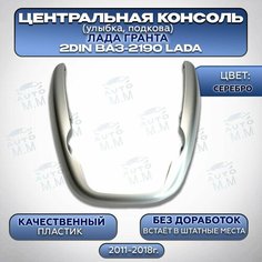 Облицовка центральной консоли (подкова, улыбка) Лада Гранта серебристая Нет бренда