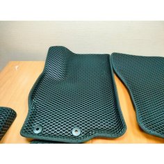 3D Eva коврики на Mitsubishi Outlander III (2012, 2013, 2014 - 2023) эва коврики с бортами на Аутлендер 3 черные Carply