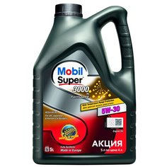 Синтетическое моторное масло MOBIL Super 3000 X1 Formula FE 5W-30, 5 л, 1 шт.