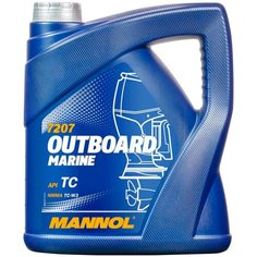 Минеральное моторное масло Mannol Outboard Marine, 4 л, 1 шт.