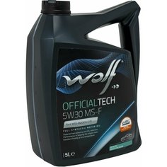 Синтетическое моторное масло Wolf Officialtech 5W30 MS-F, 5 л, 1 шт.