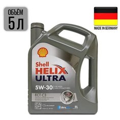 Синтетическое моторное масло SHELL Helix Ultra ECT C3 5W-30, 5 л, 1 шт.