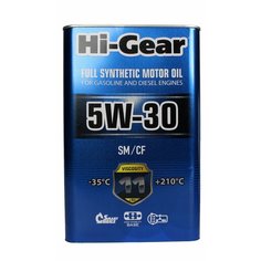 Синтетическое моторное масло Hi-Gear 5W-30 SM/CF, 4 л, 1 шт.