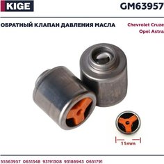 Обратный клапан давления масла Kige на Опель Астра / Шевроле Круз 55563957 / 0651348