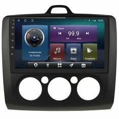 Магнитола CRS-300 Форд Фокус 2 с кондиционером (черная рамка) Ford Focus 2 - Android 13 - Процессор 8 ядер - Память 6+128Gb - Carplay - DSP 36 полос - 4G(Sim)