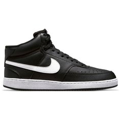Кеды NIKE M Court Vision Mid Next Nature, полнота F (EU)/ на среднюю стопу, размер 10,5 US, Black/Black/White