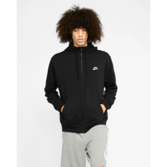 Толстовка спортивная NIKE NSW CLUB FLEECE HOODIE, размер M, , Black/Black/White