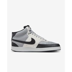 Кеды NIKE M Court Vision Mid Next Nature, полнота F (EU)/ на среднюю стопу, размер 9 US, Light Smoke Grey/Sail/Black