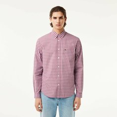 Рубашка LACOSTE, размер T43, белый-красный