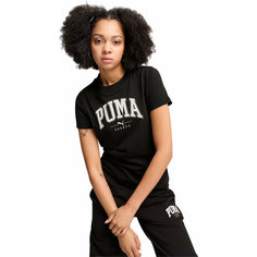 Футболка PUMA SQUAD Graphic Tee, размер M, чёрный