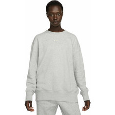 Свитшот NIKE W NSW PHNX FLC OS CREW, размер L, , серый