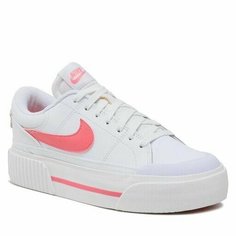 Кроссовки NIKE Court Legacy Lift, полнота F (EU)/ на среднюю стопу, размер 38, белый