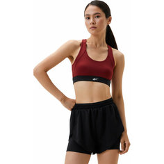 Топ спортивный Reebok Identity Train Racer Bra, размер S, бордовый