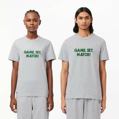 Футболка LACOSTE, размер TM, серый