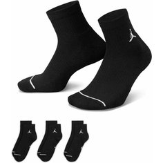 Носки NIKE, комплект, 3 пары, размер S, черный