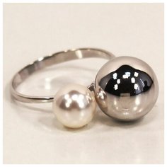 Кольцо The Jeweller, серебро, 925 проба, жемчуг, размер 16.5 мм.,17.5 мм.,19 мм.,19.5 мм.