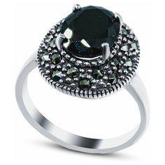 Кольцо Silver WINGS, серебро, 925 проба, фианит, марказит, размер 17 мм.