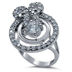 Кольцо Silver WINGS, серебро, 925 проба, фианит, размер 16.5 мм.