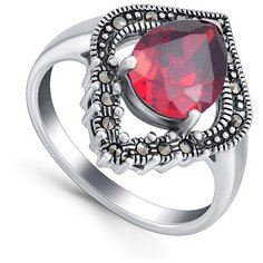 Кольцо Silver WINGS, серебро, 925 проба, фианит, марказит, размер 16.5 мм.