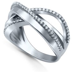 Кольцо Silver WINGS, серебро, 925 проба, фианит, размер 17.5 мм.,17 мм.,16.5 мм.