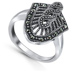 Кольцо Silver WINGS, серебро, 925 проба, марказит, размер 17.5 мм.