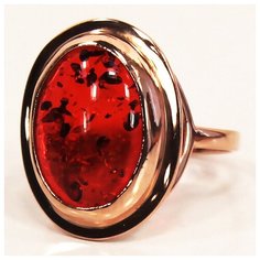 Кольцо The Jeweller, серебро, 925 проба, янтарь, размер 19 мм.