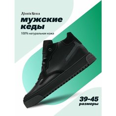 Кеды Alessio Nesca, полнота G (EU)/ на среднюю и широкую стопу, размер 43, черный/графит